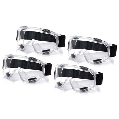 4X Clear Protective Eye Glasses Safety Windproof Lab Goggles Eyewear • LUZ-GogglesX4