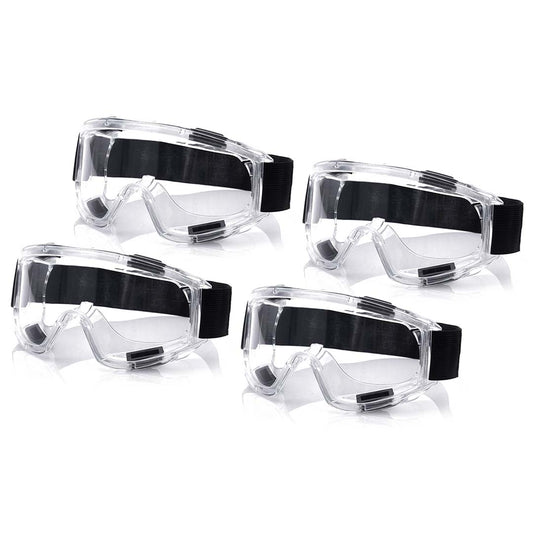 4X Clear Protective Eye Glasses Safety Windproof Lab Goggles Eyewear • LUZ-GogglesX4
