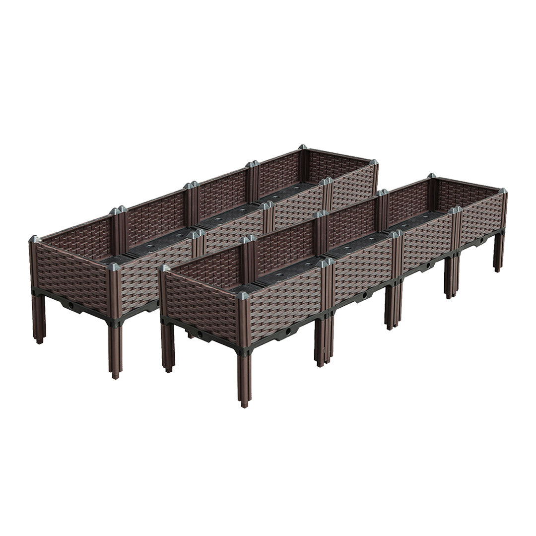 SOGA 2X 160cm Raised Planter Box Vegetable Herb Flower Outdoor Plastic Plants Garden Bed with Legs • LUZ-PlantBox4EX2