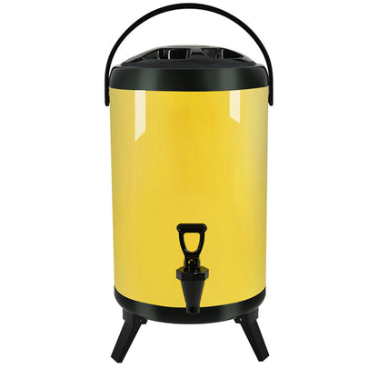 SOGA 16L Stainless Steel Insulated Milk Tea Barrel Hot and Cold Beverage Dispenser Container with Faucet Yellow • LUZ-VICDispenser16LYEL