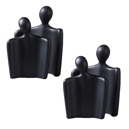 SOGA 2X Ornament Set of 2 Abstract Human Figurine Sculptures Minimalist Modern Art Statues for Home Décor • LUZ-Ornament2949X2