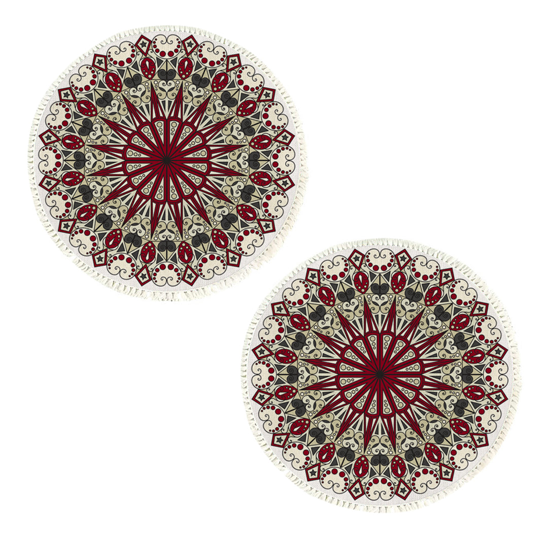 SOGA 2X 120cm Mandala Modern Ethnic Tassel Print Anti-slip Doormat, Home Decor • LUZ-CarpetXLS13X2