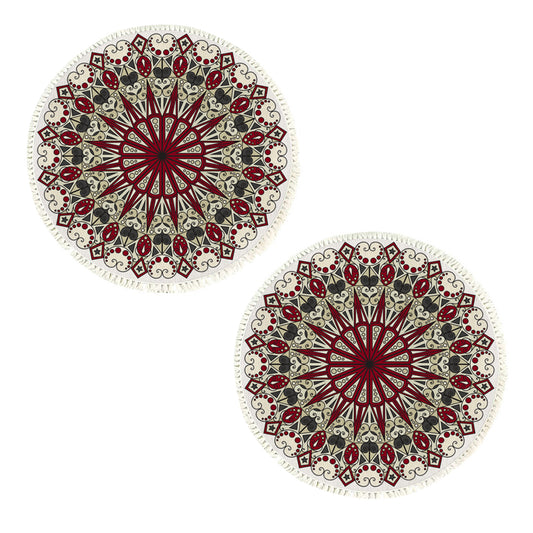 SOGA 2X 120cm Mandala Modern Ethnic Tassel Print Anti-slip Doormat, Home Decor • LUZ-CarpetXLS13X2