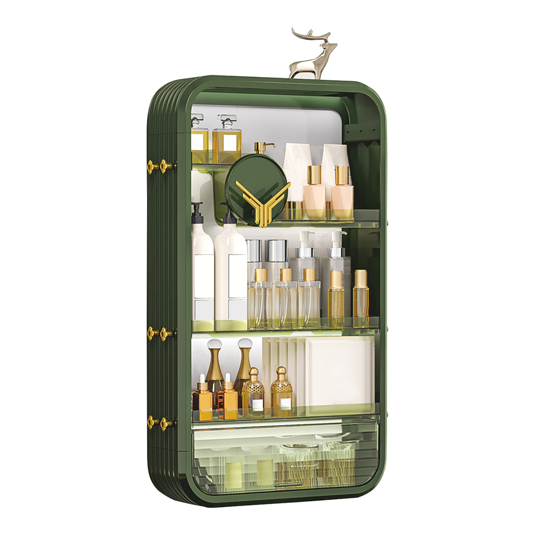 SOGA Green Multi Tier Cosmetic Storage Rack Bathroom Vanity Tray Display Stand Organiser LUZ-BathC130