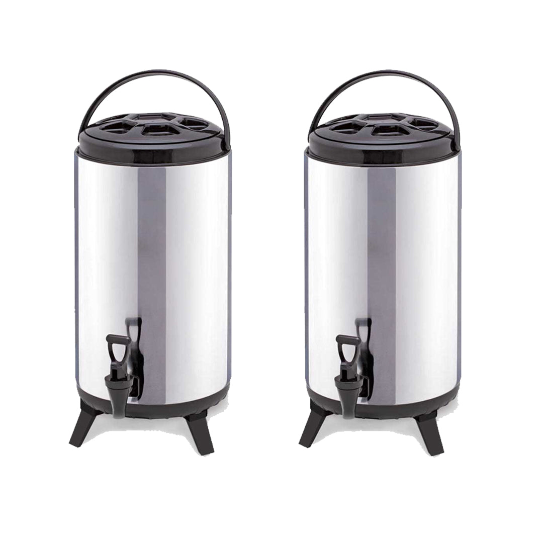 SOGA 2X 18L Portable Insulated Cold/Heat Coffee Tea Beer Barrel Brew Pot With Dispenser • LUZ-BeverageDispenser18LX2