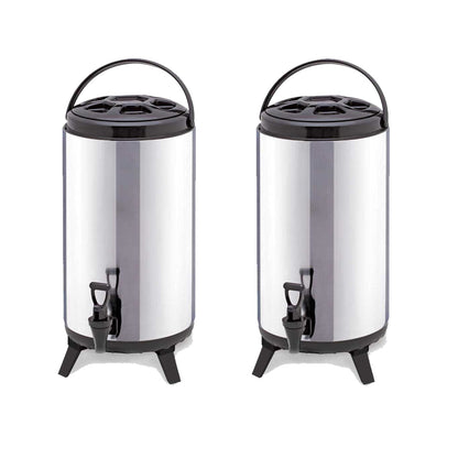 SOGA 2X 18L Portable Insulated Cold/Heat Coffee Tea Beer Barrel Brew Pot With Dispenser • LUZ-BeverageDispenser18LX2