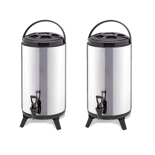 SOGA 2X 18L Portable Insulated Cold/Heat Coffee Tea Beer Barrel Brew Pot With Dispenser • LUZ-BeverageDispenser18LX2