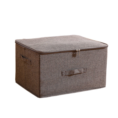 SOGA Coffee Large Portable Double Zipper Storage Box Moisture Proof Clothes Basket Foldable Home Organiser • LUZ-SBox026