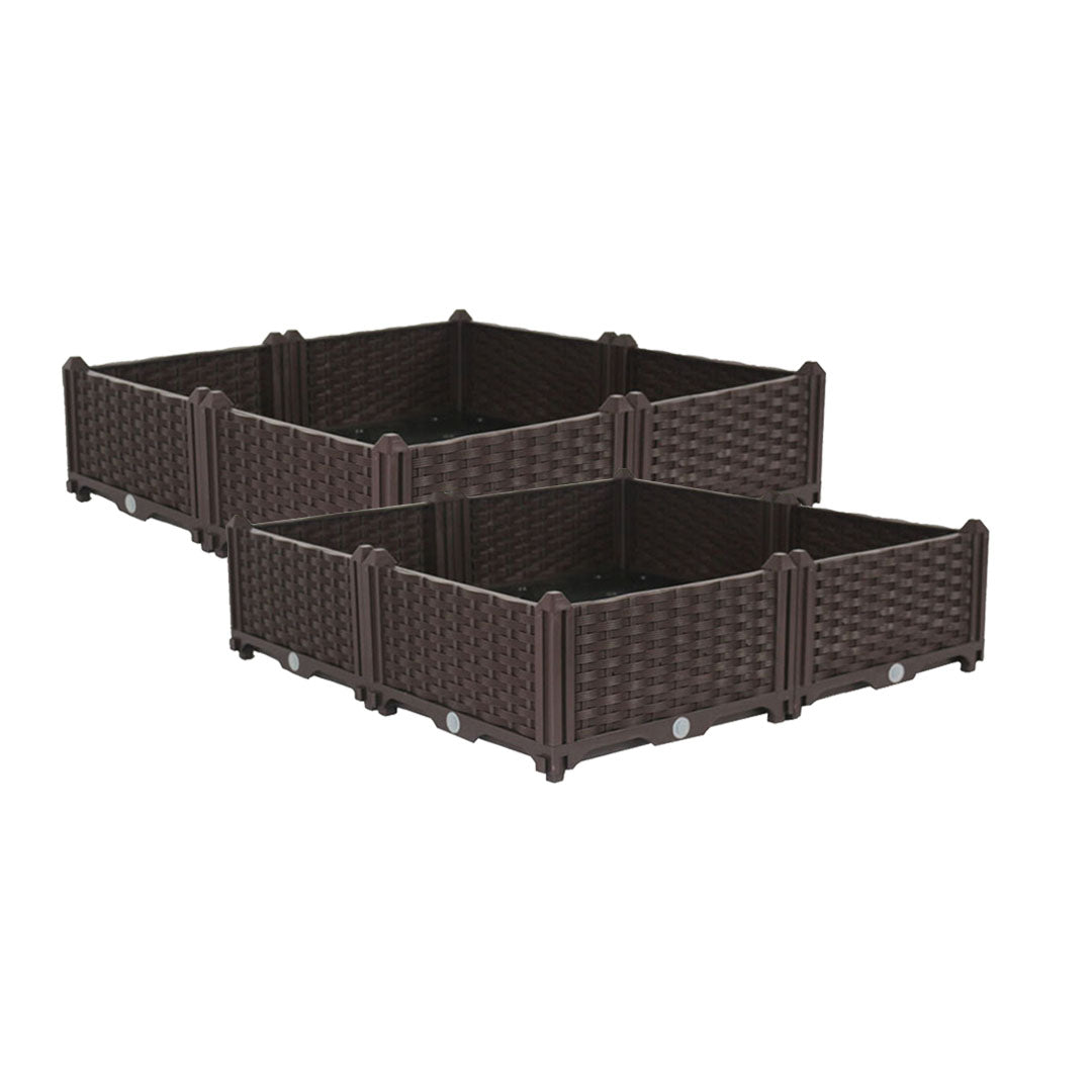 SOGA 2X 80cm Raised Planter Box Vegetable Herb Flower Outdoor Plastic Plants Garden Bed • LUZ-PlantBox4CX2