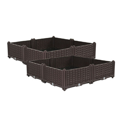SOGA 2X 80cm Raised Planter Box Vegetable Herb Flower Outdoor Plastic Plants Garden Bed • LUZ-PlantBox4CX2