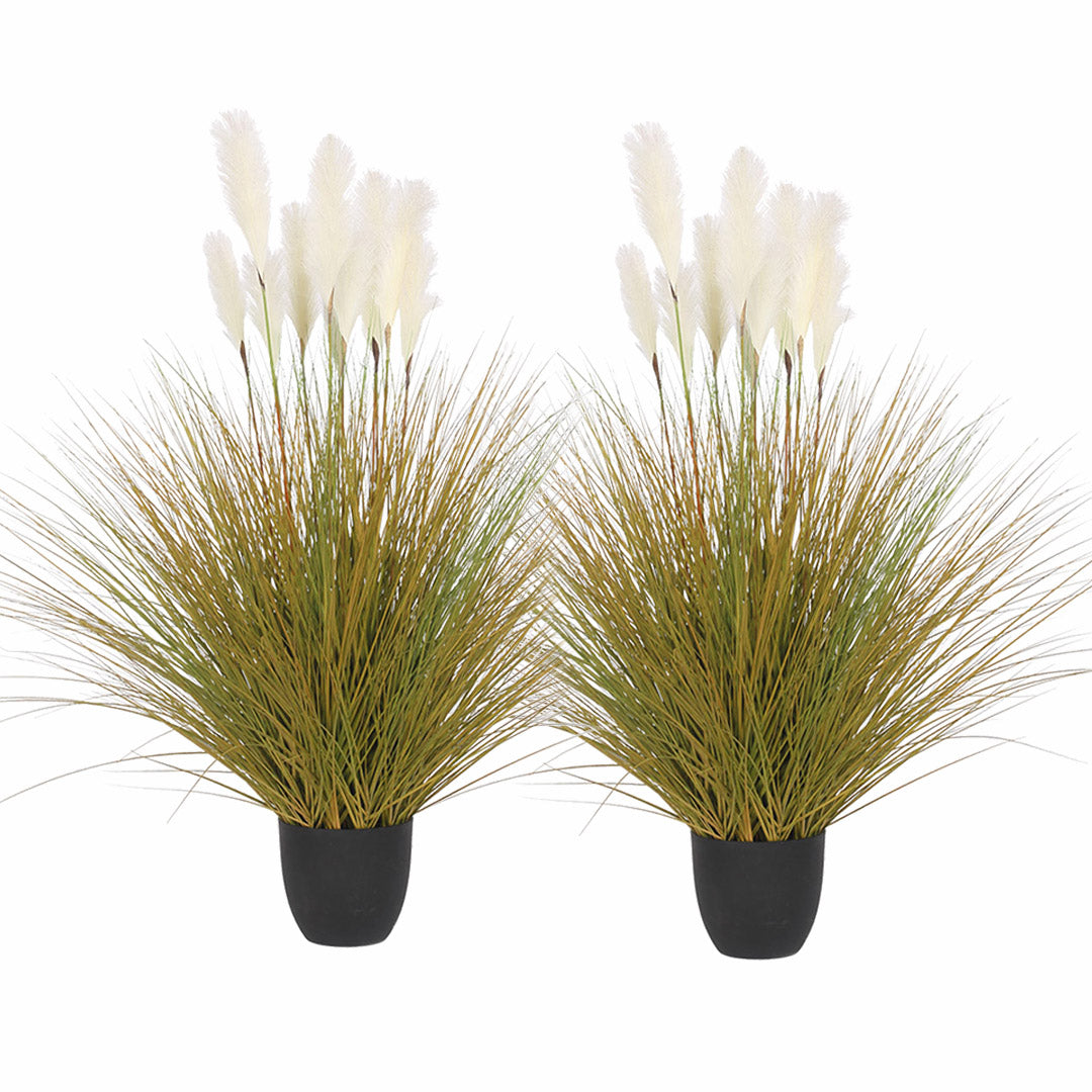 SOGA 2X 137cm Artificial Indoor Potted Reed Bulrush Grass Tree Fake Plant Simulation Decorative • LUZ-APlantFH621X2