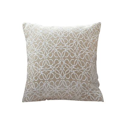 SOGA 50cmThrow Pillow White and Beige Geometric Pattern Accent for Home Decor • LUZ-FrenchCushion337