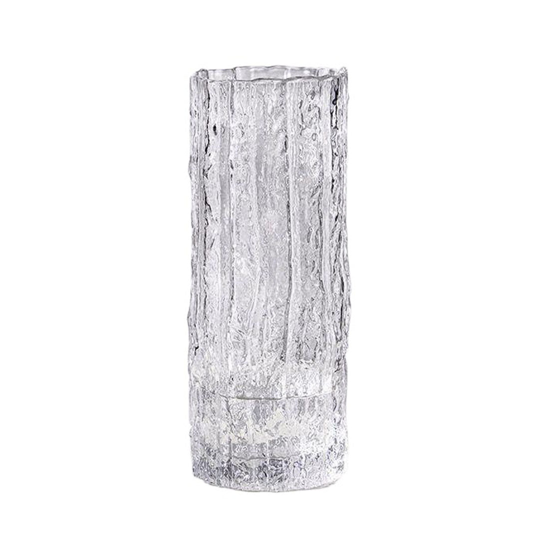 SOGA 30.5cm Handcrafted Clear Glass Vase, Classic Design for Home Decor • LUZ-GVaseClear305