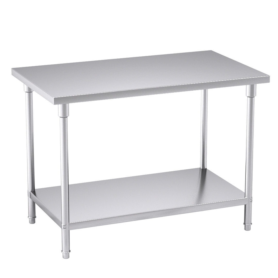 SOGA 120*70*85cm Commercial Catering Kitchen Stainless Steel Prep Work Bench • LUZ-WorkBenchSS2009120CM