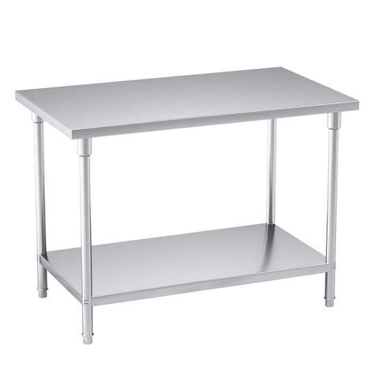 SOGA 120*70*85cm Commercial Catering Kitchen Stainless Steel Prep Work Bench • LUZ-WorkBenchSS2009120CM