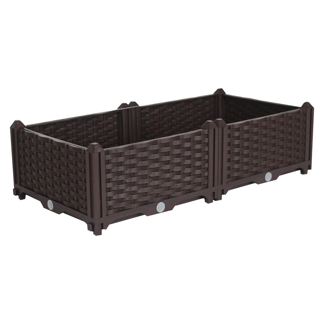SOGA 80cm Raised Planter Box Vegetable Herb Flower Outdoor Plastic Plants Garden Bed • LUZ-PlantBox2A