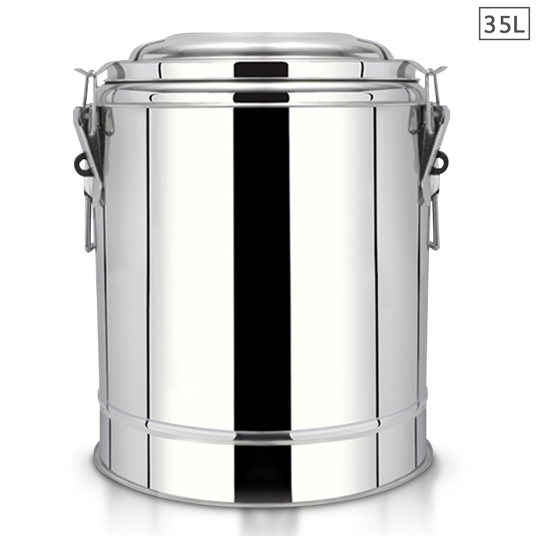 SOGA 35L Stainless Steel Insulated Stock Pot Hot & Cold Beverage Container • LUZ-InsulatedPot3204