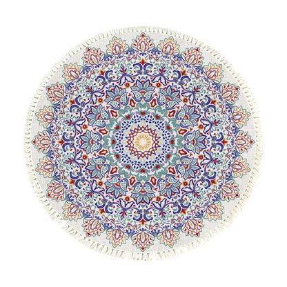SOGA 120cm Mandala Round Area Thick Anti-slip Doormat, Home Decor • LUZ-CarpetXLS14