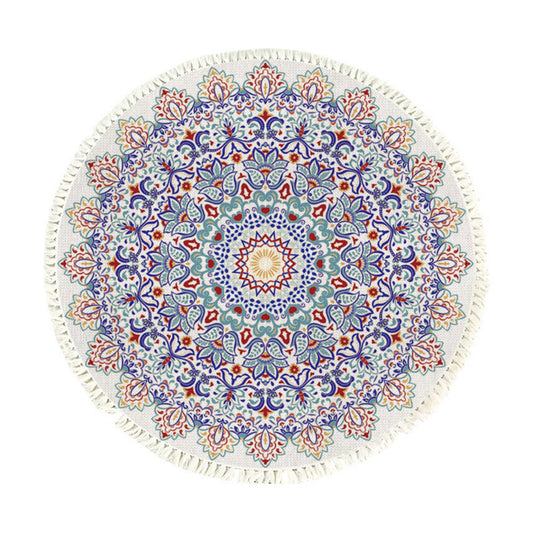 SOGA 120cm Mandala Round Area Thick Anti-slip Doormat, Home Decor • LUZ-CarpetXLS14