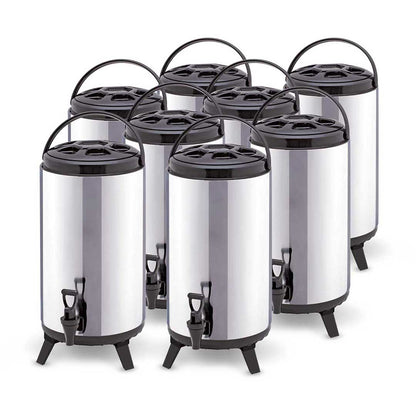 SOGA 8X 8L Portable Insulated Cold/Heat Coffee Tea Beer Barrel Brew Pot With Dispenser • LUZ-BeverageDispenser8LX8