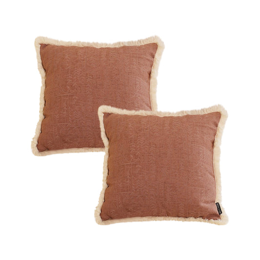SOGA 2X 45cm Square Vintage Decorative Cover with Beautiful Made Throw Pillow • LUZ-FrenchCushion223X2
