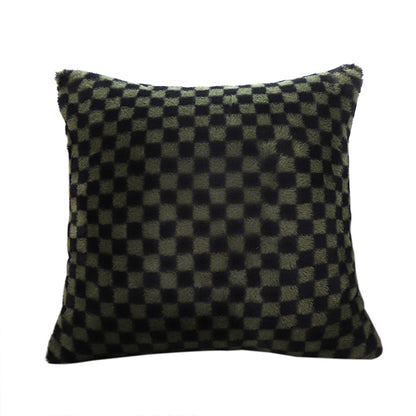 SOGA 45cm Urban Light Luxury Pillow Dark Night Green Checkered Square Throw Pillow • LUZ-FrenchCushion238