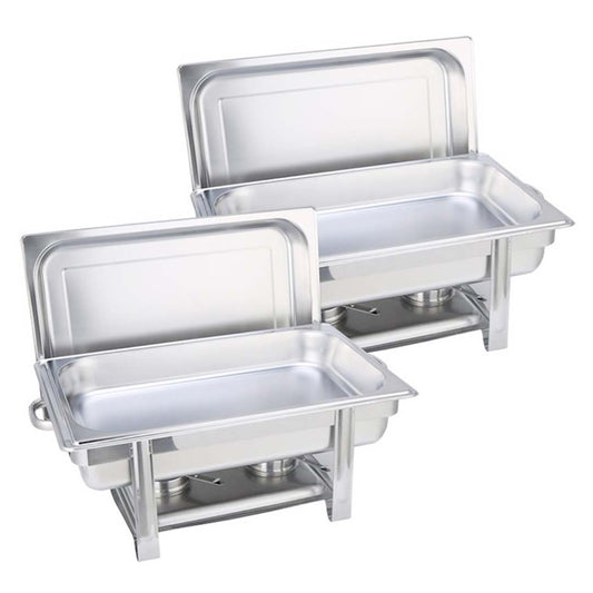 SOGA 2X Single Tray Stainless Steel Chafing Catering Dish Food Warmer • LUZ-ChafingDish56081X2