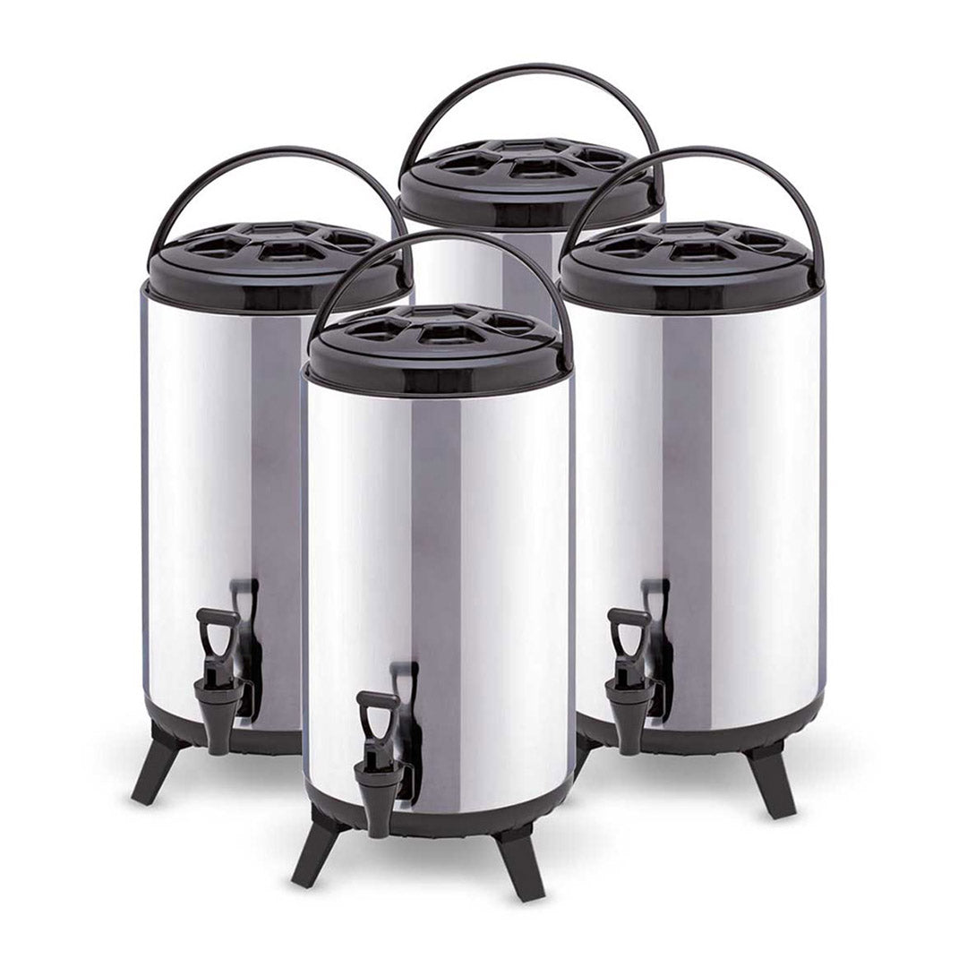 SOGA 4X 12L Portable Insulated Cold/Heat Coffee Tea Beer Barrel Brew Pot With Dispenser • LUZ-BeverageDispenser12LX4