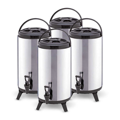 SOGA 4X 12L Portable Insulated Cold/Heat Coffee Tea Beer Barrel Brew Pot With Dispenser • LUZ-BeverageDispenser12LX4