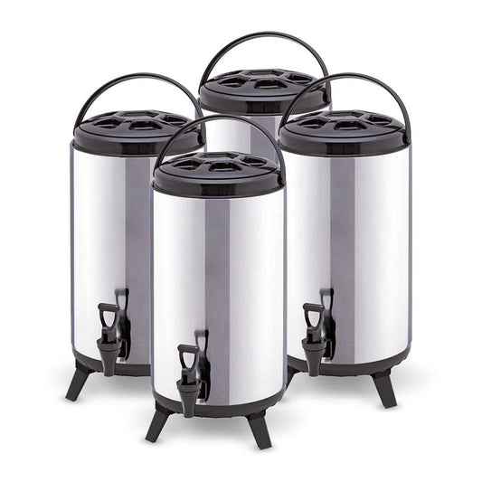 SOGA 4X 12L Portable Insulated Cold/Heat Coffee Tea Beer Barrel Brew Pot With Dispenser • LUZ-BeverageDispenser12LX4