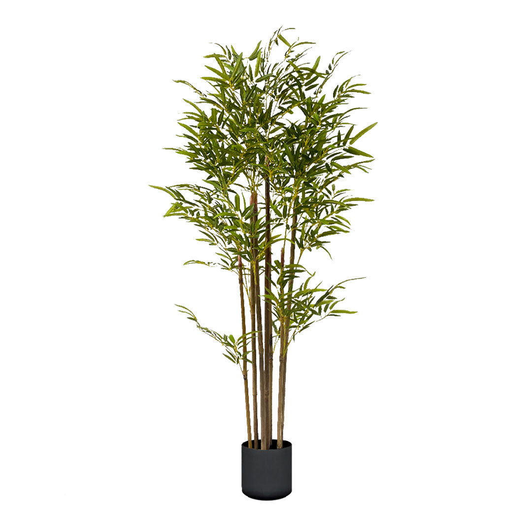 SOGA 120cm Lucky Bamboo Tree Bambusa Vulgaris Artificial Plant w/ 7 Branches Home Accent Decor • LUZ-APlantFHZ120