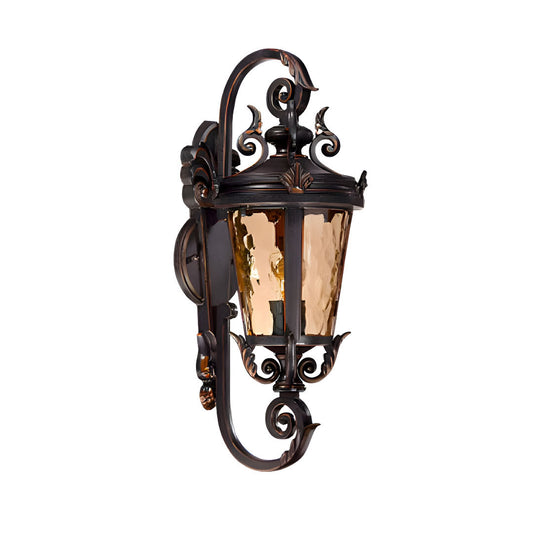 Vintage Lantern 70cm Aluminum & Glass Wall Light Classic Lantern Design Elegant Outdoor Antique Inspired Wall Lamp • LUZ-Lamp58499Med