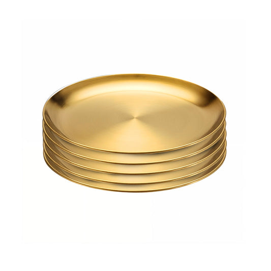 SOGA 23cm Premium Gold Grilling Plate  Durable Heat Resistant Perfect for BBQs and Outdoor Cooking Kitchen Essential • LUZ-VICPlate60
