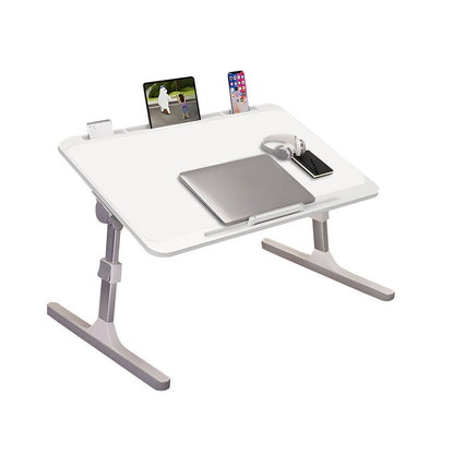 SOGA 70X45cm White Small Laptop Bed Portable Foldable Study Table Adjustable • LUZ-BedTableA14