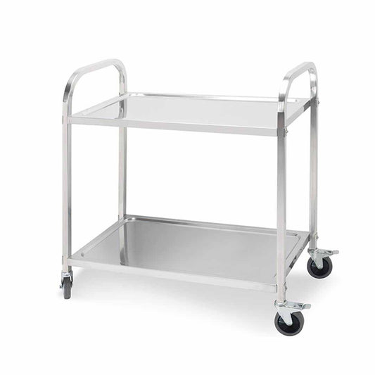 SOGA 2 Tier 75x40x83.5cm Stainless Steel Kitchen Dinning Food Cart Trolley Utility Small • LUZ-FoodCart1006