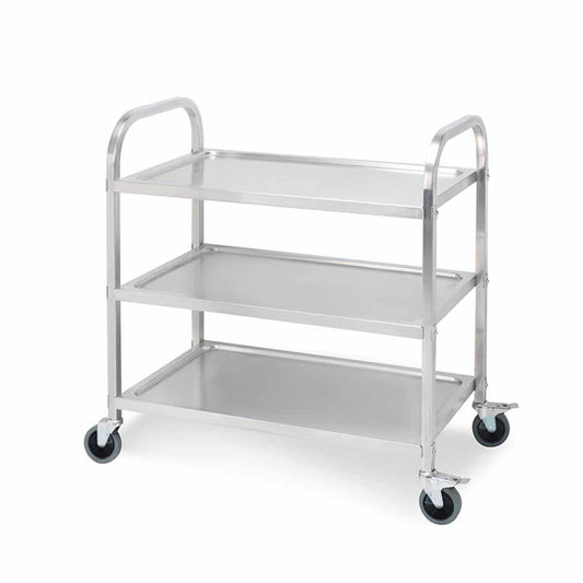 SOGA 3 Tier 75x40x83.5cm Stainless Steel Kitchen Dinning Food Cart Trolley Utility Size Small • LUZ-FoodCart1003