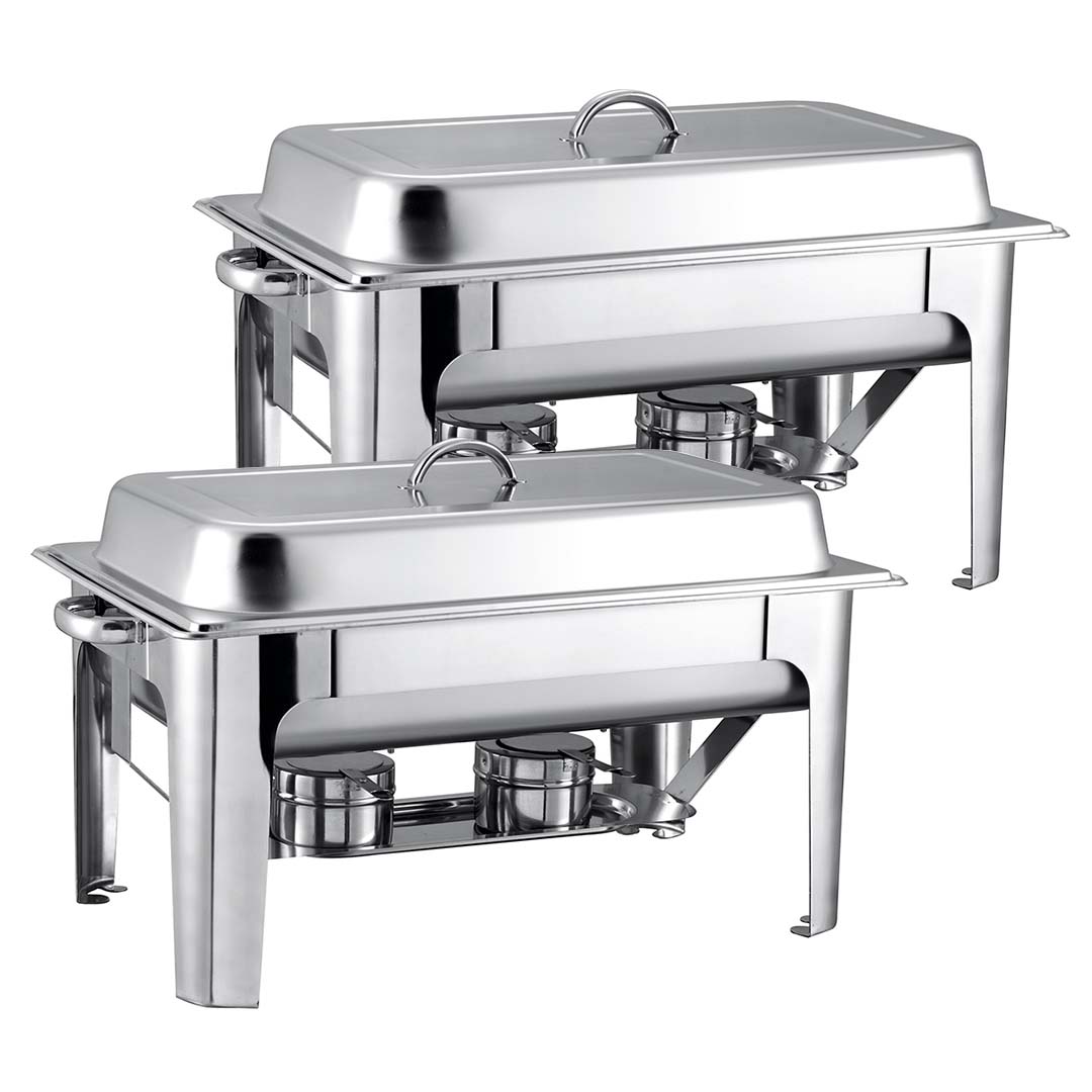 SOGA 2X 9L Stainless Steel Chafing Catering Dish Food Warmer • LUZ-ChafingDish56061X2
