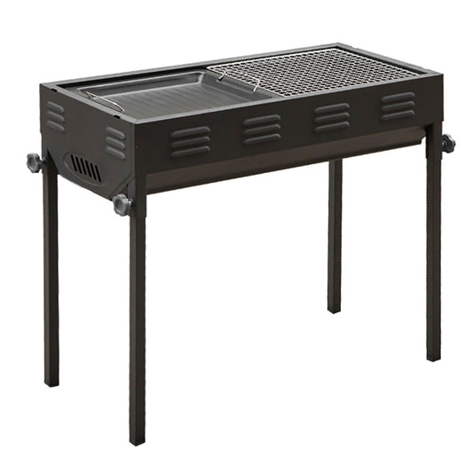 SOGA 66cm Portable Folding Thick Box-Type Charcoal Grill for Outdoor BBQ Camping • LUZ-CharcoallBoxC1