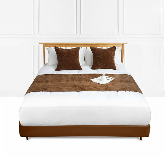 SOGA 45cm Chocolate Bed Wabi-sabi Elegant Japanese Style for Bed Set of 3 • LUZ-BedFlagS70