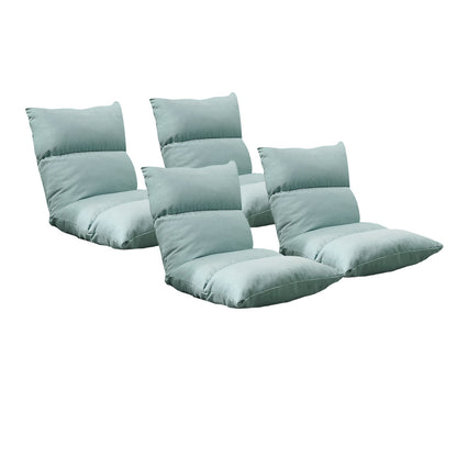 SOGA 4X Lounge Floor Recliner Adjustable Lazy Sofa Bed Folding Game Chair Mint Green • LUZ-LoungeFabricGreenX4