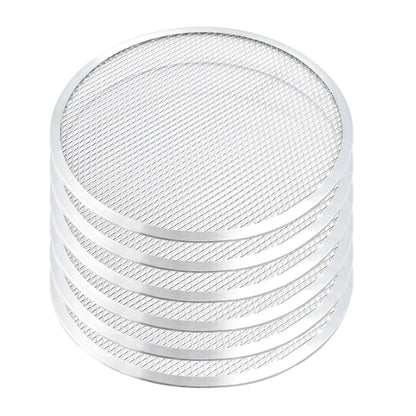 SOGA 6X 9-inch Round Seamless Aluminium Nonstick Commercial Grade Pizza Screen Baking Pan • LUZ-PizzaScreen11704X6