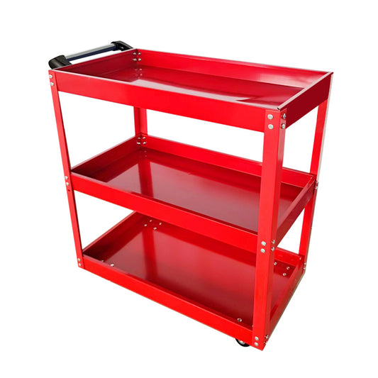SOGA 3 Tier Tool Storage Cart Portable Service Utility Heavy Duty Mobile Trolley Red • LUZ-ToolCart604