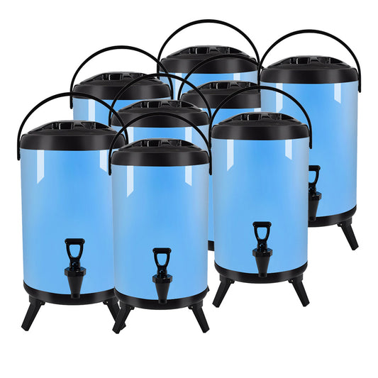 SOGA 8X 18L Stainless Steel Insulated Milk Tea Barrel Hot and Cold Beverage Dispenser Container with Faucet Blue • LUZ-VICDispenser18LBLUX8