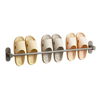 SOGA 69cm Wall-Mounted Slipper Organiser Adhesive Storage Space-Saving Wall Rack LUZ-TAN1042