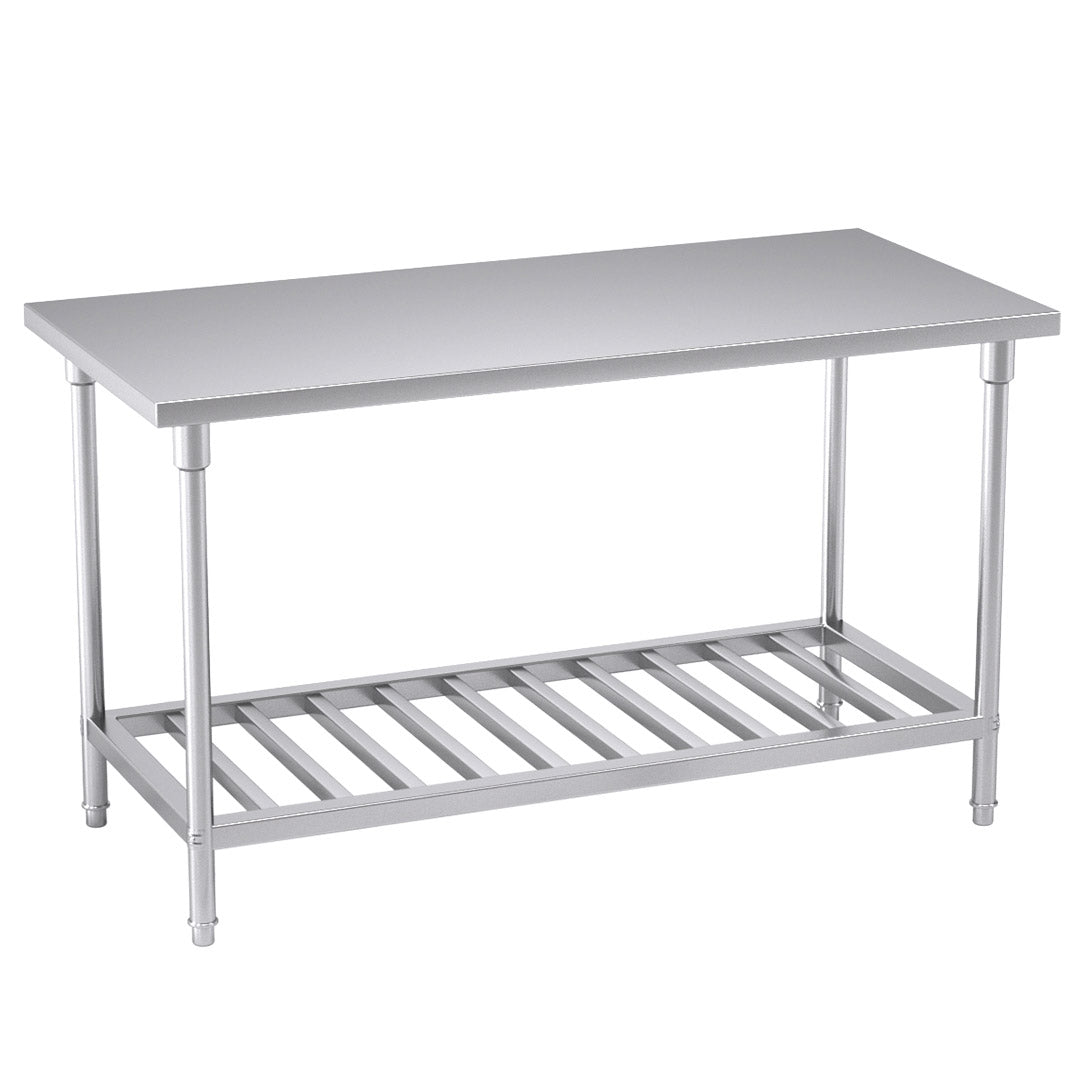 SOGA 150*70*85cm Commercial Catering Kitchen Stainless Steel Prep Work Bench • LUZ-WorkBenchSS2033150CM
