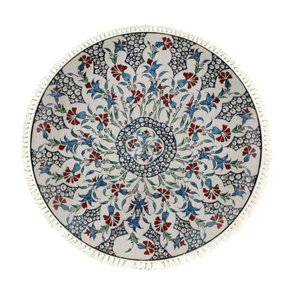 SOGA 120cm Mandala Round Area Thick Anti-slip Doormat, Home Decor • LUZ-CarpetXLS11