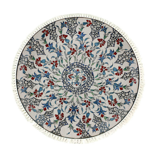 SOGA 120cm Mandala Round Area Thick Anti-slip Doormat, Home Decor • LUZ-CarpetXLS11