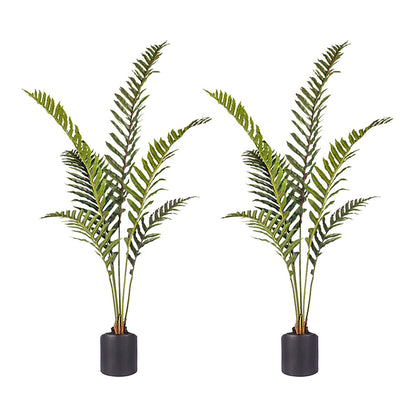 SOGA 2X 150cm Artificial Green Rogue Hares Foot Fern Tree Fake Tropical Indoor Plant Home Office Decor • LUZ-APlantLGY156QX2