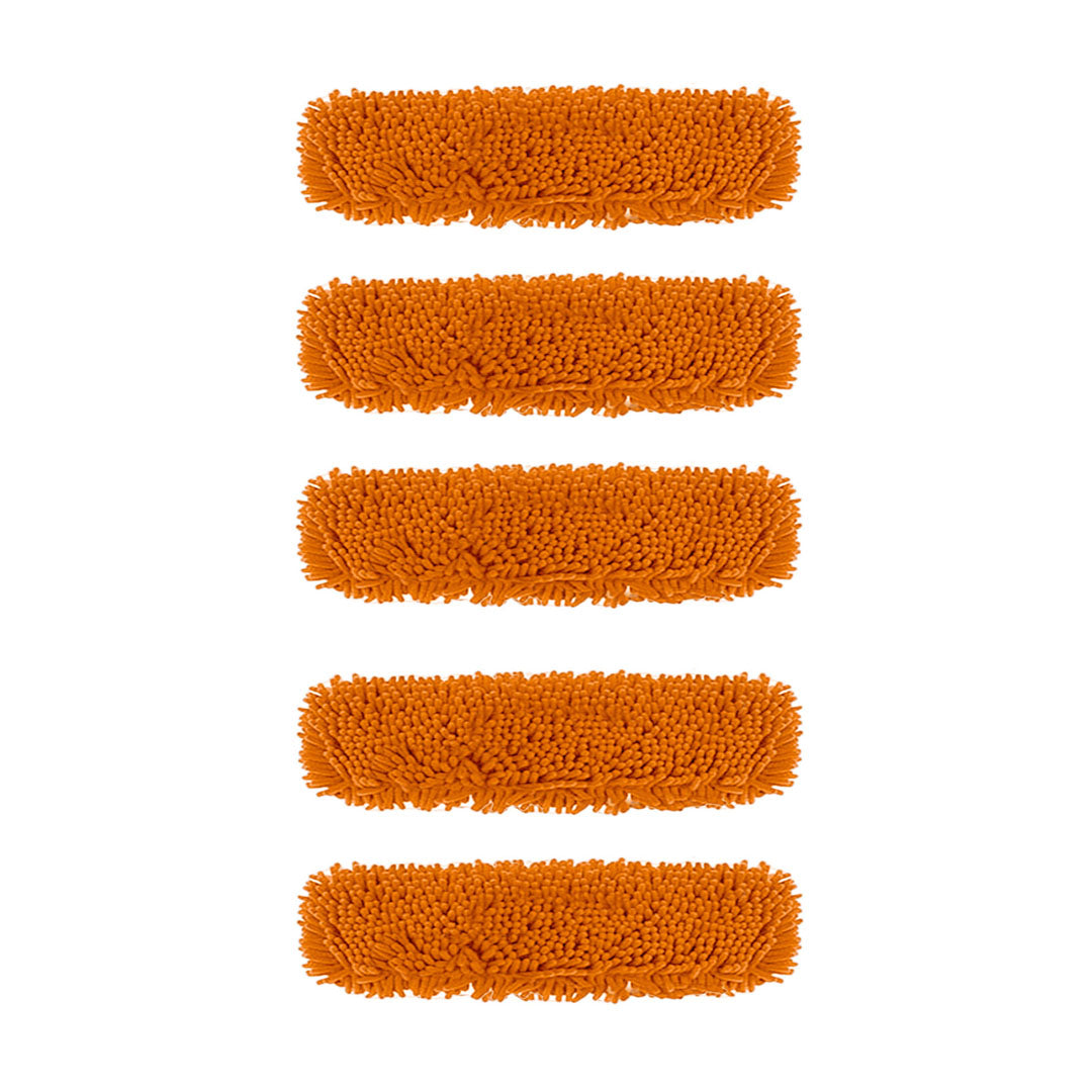 SOGA 5X 60x12 Orange Microfiber Flat Mop Floor Cleaning Pads Rotating Dust Remover • LUZ-MopHead60cmX5