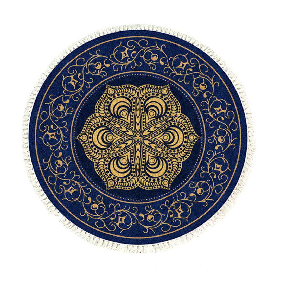 SOGA 90cm Area Rug Turquoise and Grey Abstract Art Painting Teal Anti-slip Doormat, Home Decor • LUZ-CarpetYH29